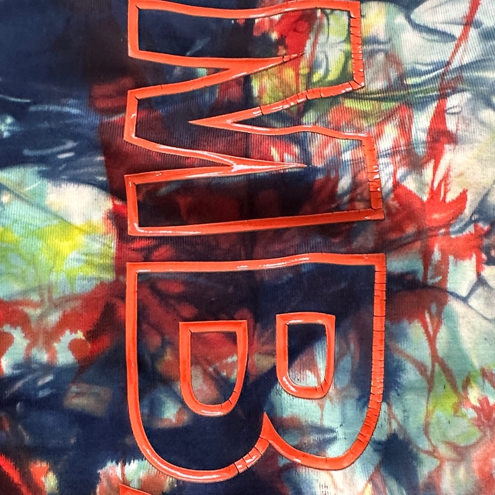 Zumba Fitness Multicolor Tie-Dye Leggings with Navy Accents - Picture 8 of 10